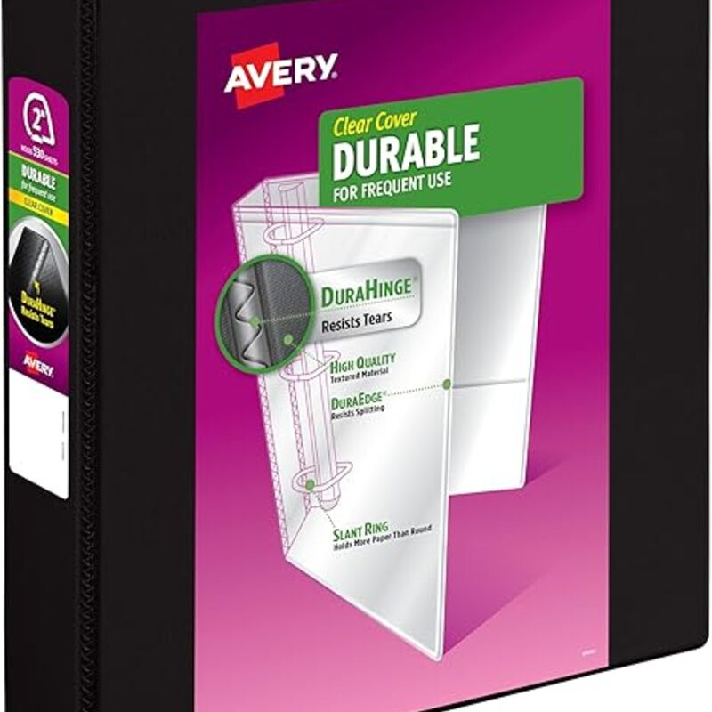 Avery Durable View 3 Ring Binder, 2 Inch Slant Rings,