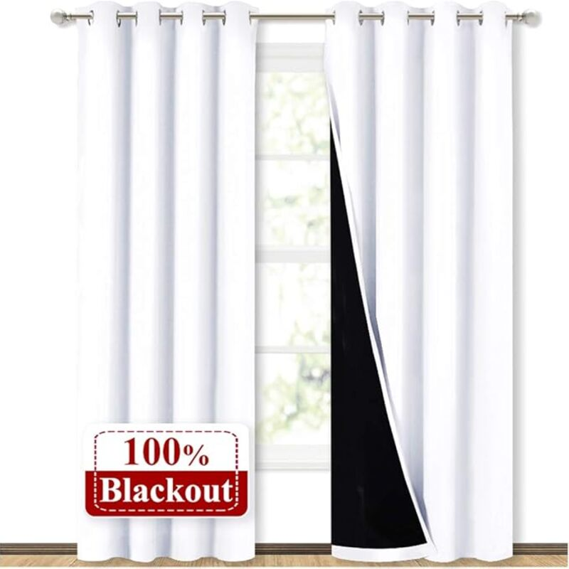 NICETOWN 100% Blackout Window Curtain Panels, Cold