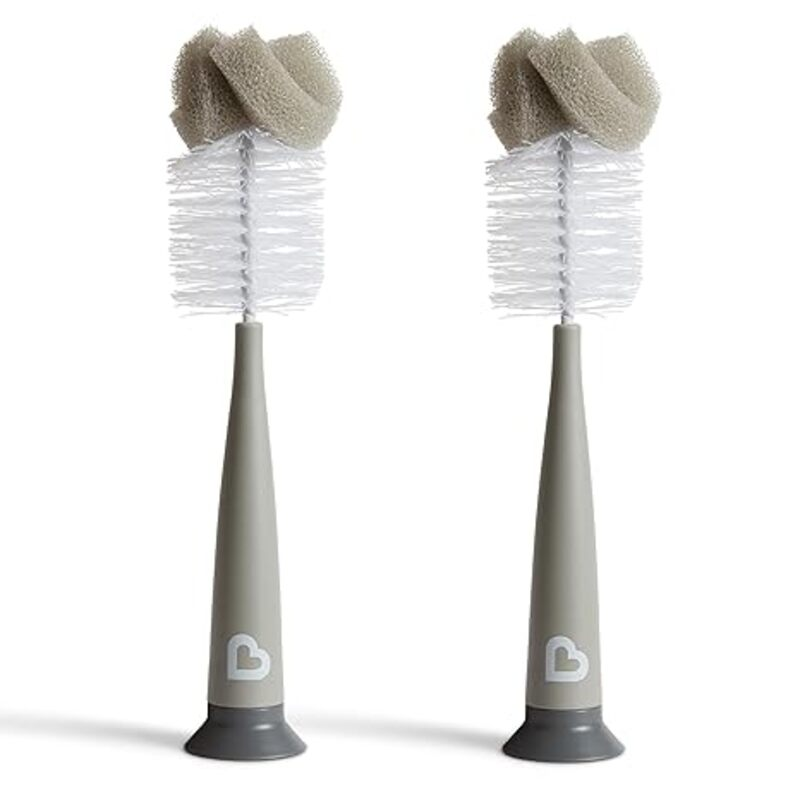 Munchkin® Sponge™ Bottle Brush, Modern Design, 2 Pack, Grey