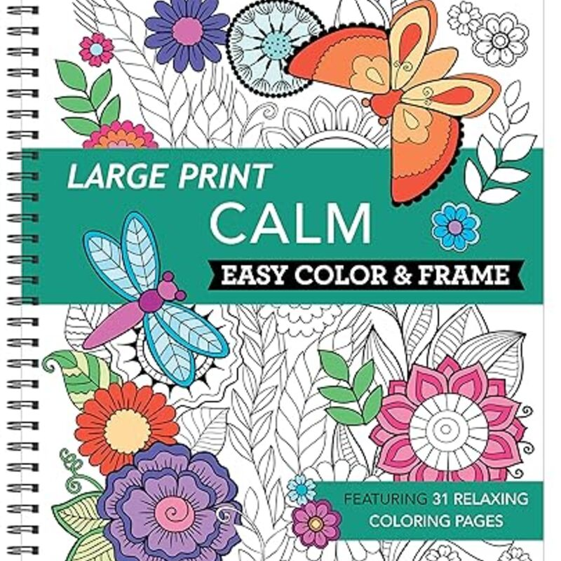 Large Print Easy Color & Frame - Calm (Stress Free