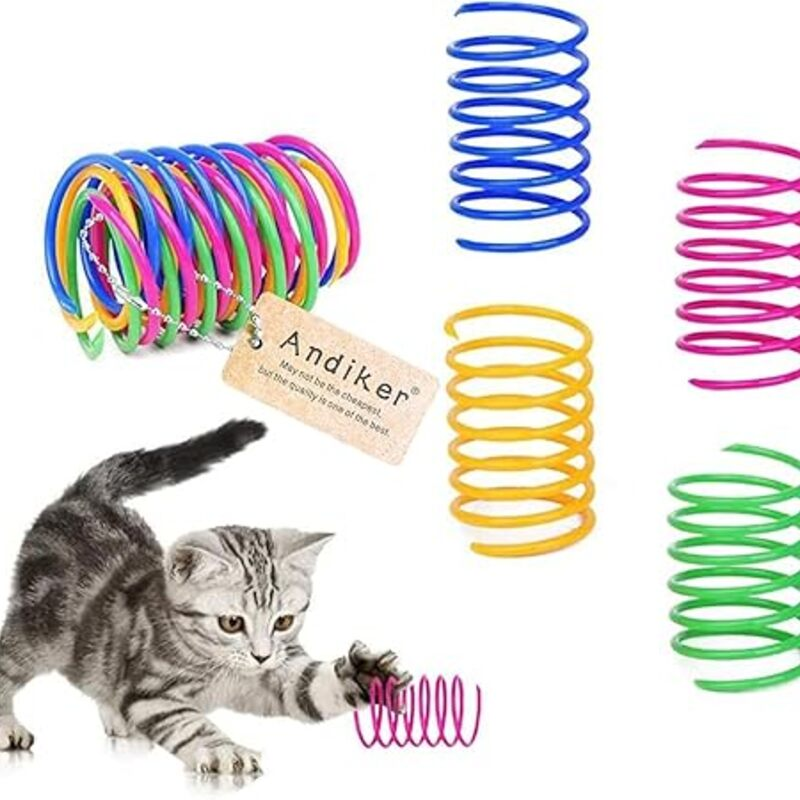 Andiker Interactive Cat Spiral Creative Spring Toy to Kill
