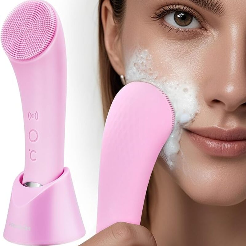 PRITECH Facial Cleansing Brush, Rechargeable Silicone Face