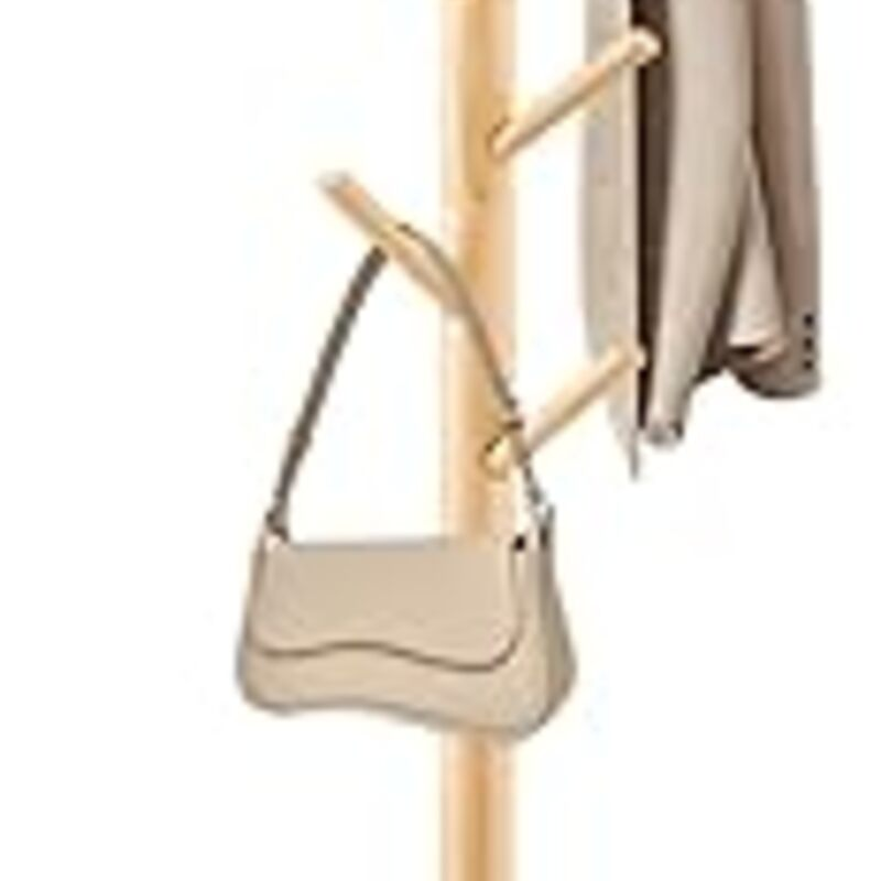 Coat Rack, Freestanding Coat Rack with 8 Hooks and 3