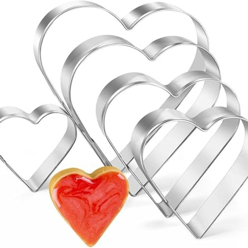 Heart Cookie Cutter Set, Gtmkina 5 Pieces Stainless Steel