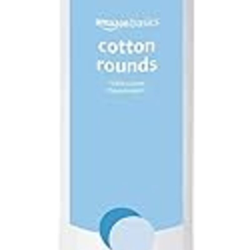 Amazon Basics Hypoallergenic 100% Cotton Rounds for Makeup