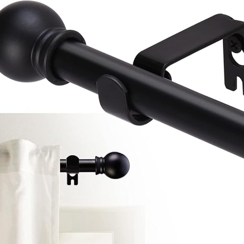 Curtain Rods for windows 32-48 inch, 5/8 inch Decorative