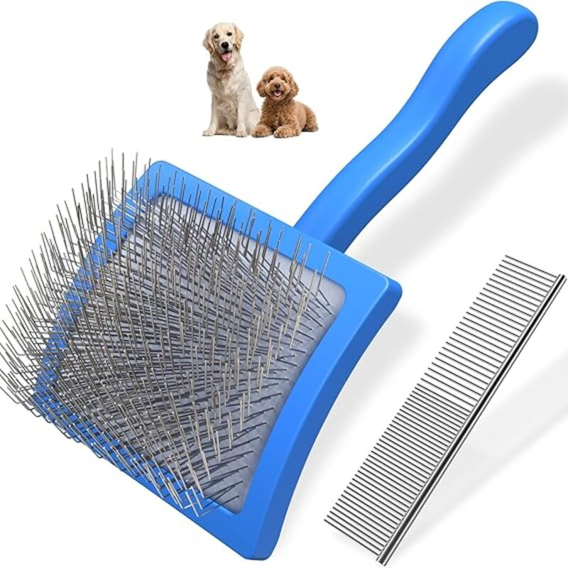 2PCS Slicker Brush for Dogs & Pet Comb,Professional Dog