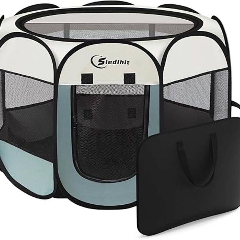 Dog Playpen, Puppy Pet Playpen, Medium Dogs Tent Crates Cage