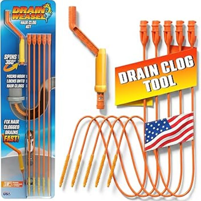 FlexiSnake Drain Weasel Sink Snake Hair Clog Remover Tool,