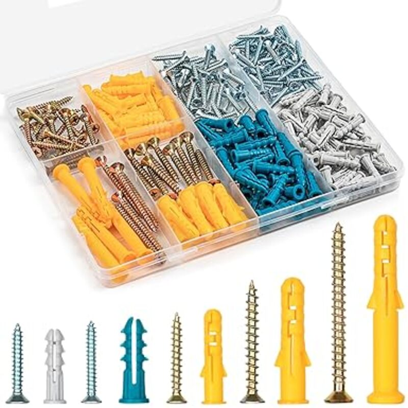KURUI Drywall Anchors and Screws Assortment Kit 270PCS,