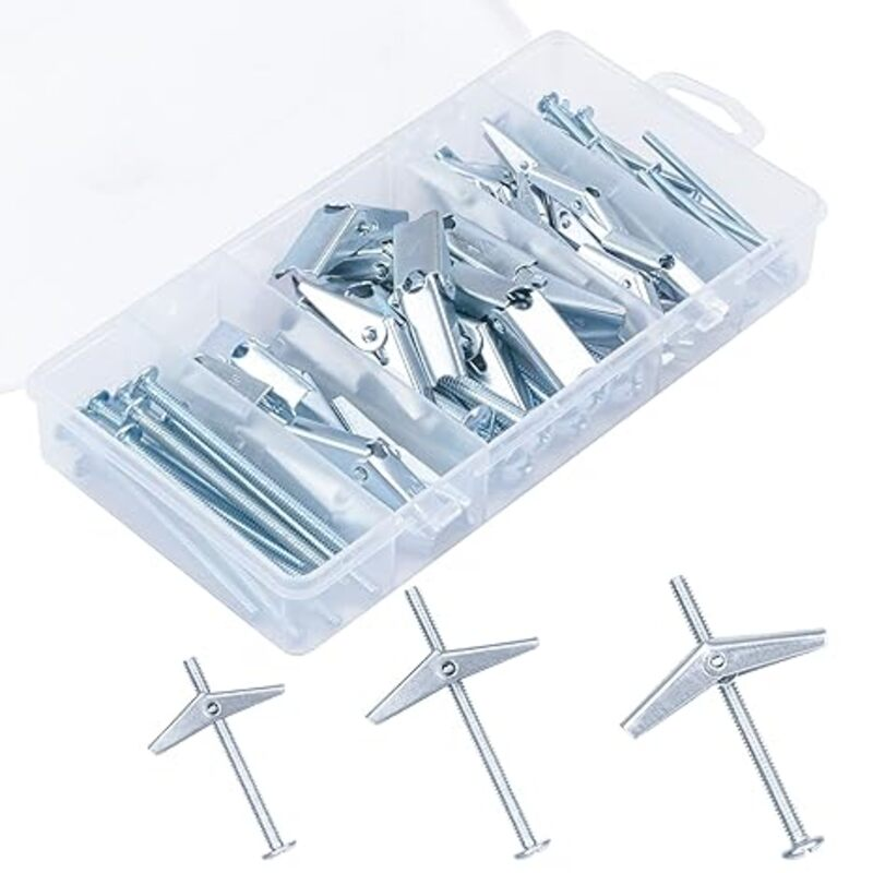 KURUI Hollow Wall Anchors Assorted Kit, 44Pc Heavy Duty