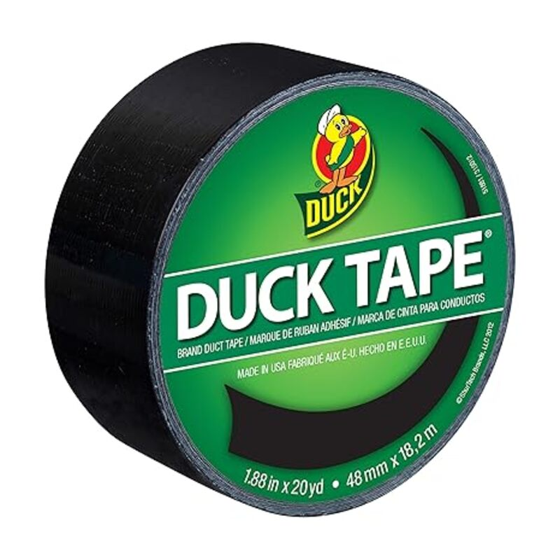 Duck Brand 1265013 Color Duct Tape, Single Roll, Black