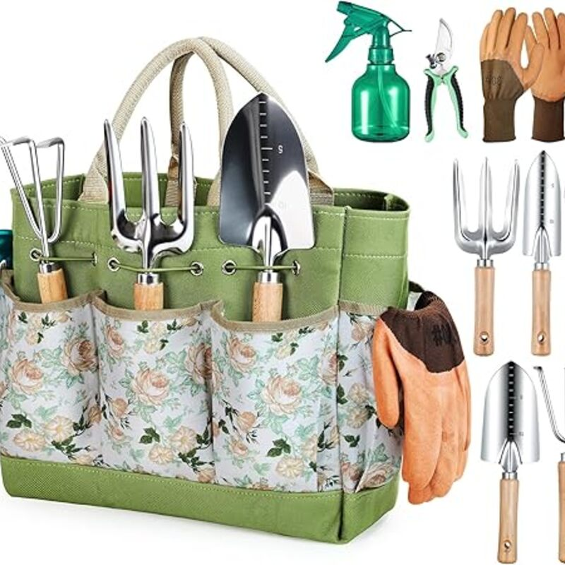 Gardening Tools 9-Piece Heavy Duty Garden Hand Tools