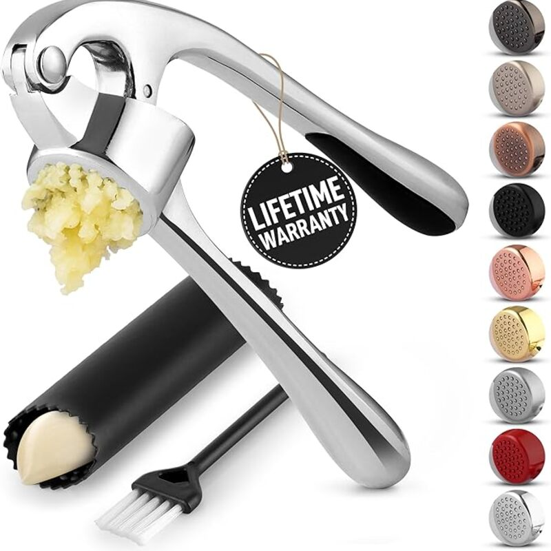 Zulay Kitchen Premium Garlic Press Set - Rust Proof