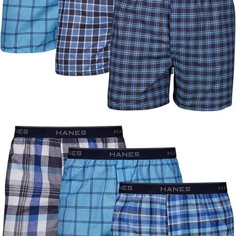 Hanes Men's Underwear Boxers Pack, Cool & Breathable