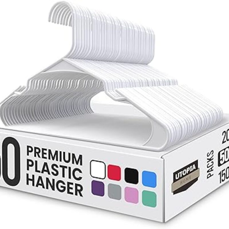 Utopia Home - Plastic Hangers 50 Pack - Space Saving Clothes