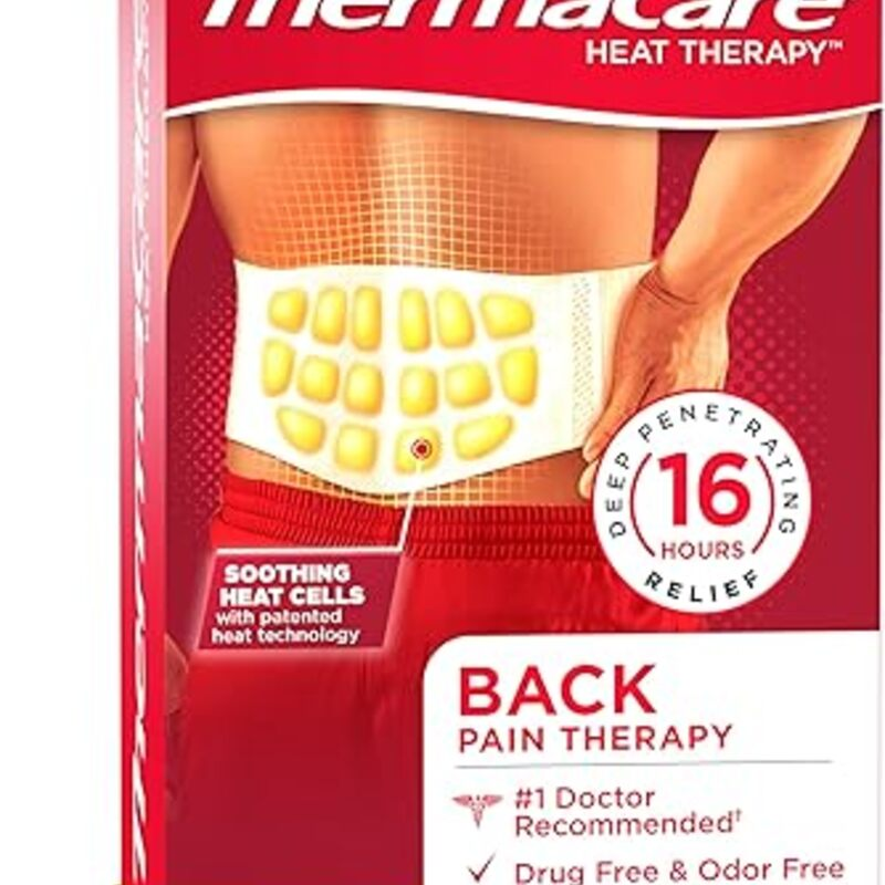 ThermaCare Advanced Back & Hip HeatWraps, Long-Lasting,