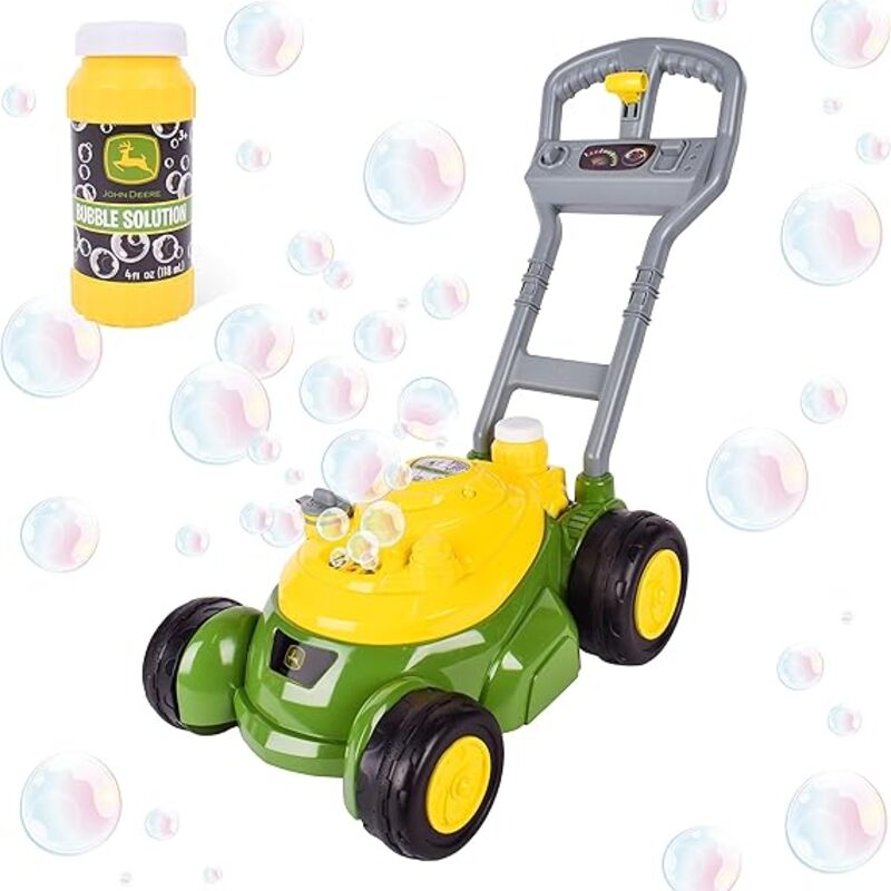 John Deere Bubble Lawn Mower for Toddlers, Bubble Blowing