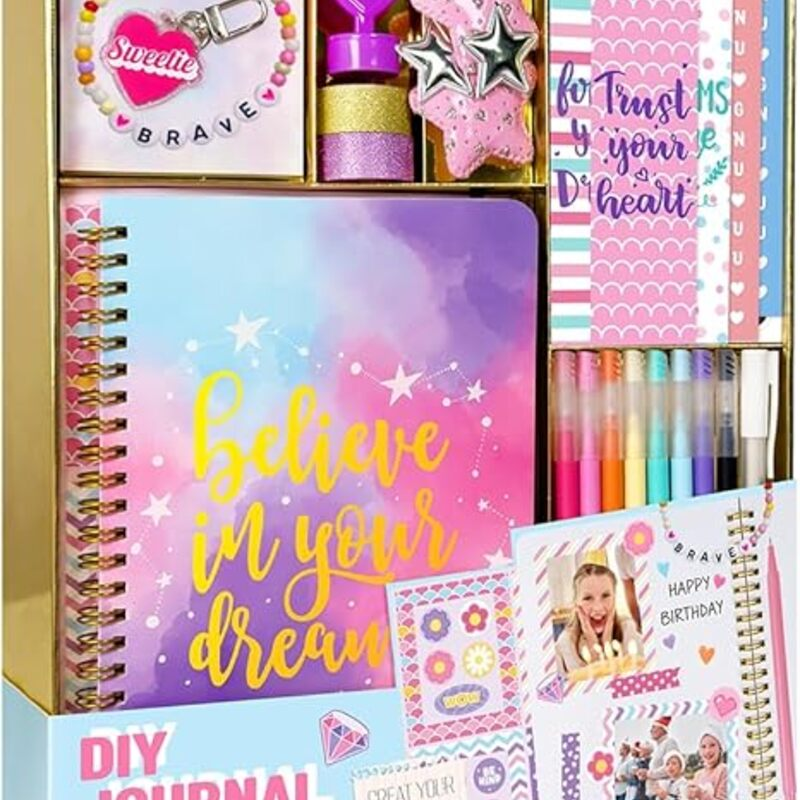 Nollh DIY Journal Kit for Girls - 26PCS Teen Tween Girl