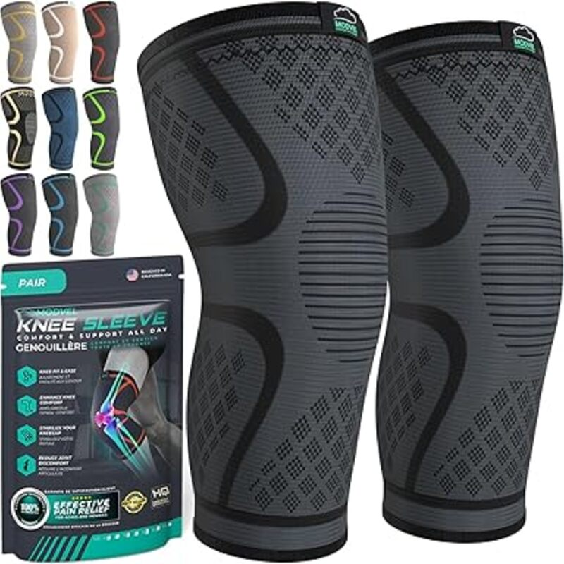 Modvel Compression Knee Brace for Women & Men, 2-Pack Knee