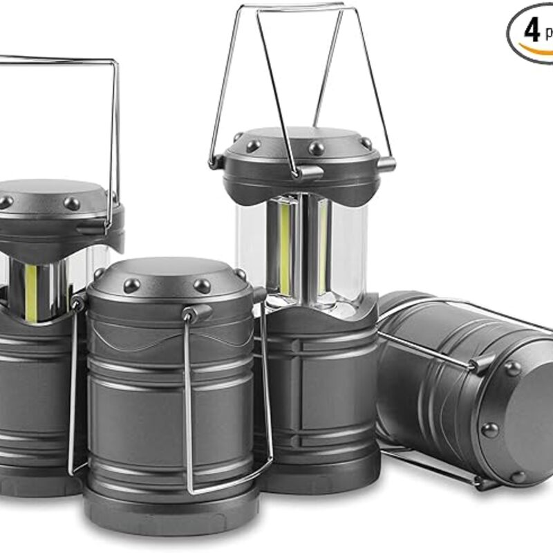 Lichamp LED Camping Lantern, 4 Pack Battery Powered