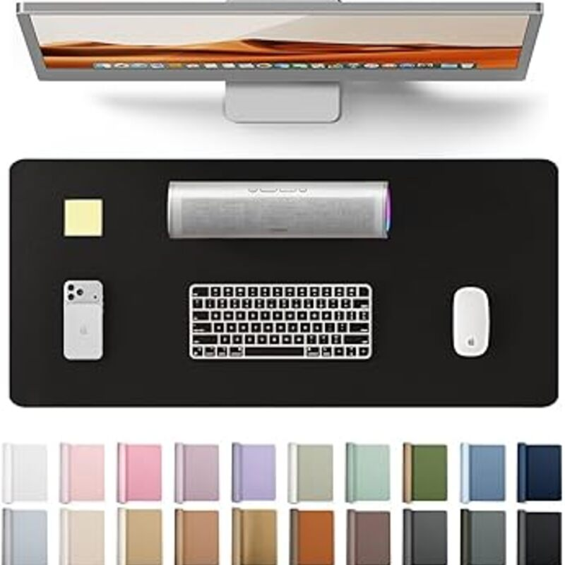 YSAGi Leather Office Desk Pad Protector, Large Mouse Pad,