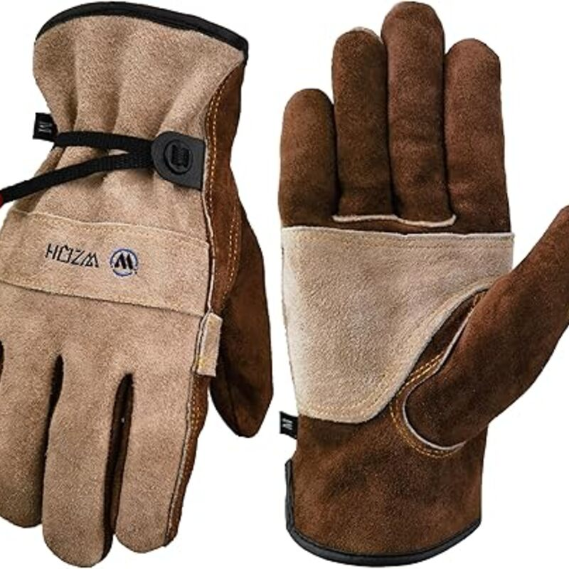 Leather Work Gloves for Men or Women. Large Glove