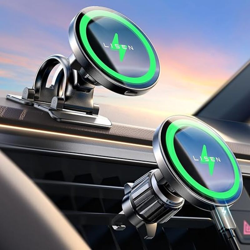 LISEN for 15W MagSafe Car Mount Charger,Magnetic Wireless