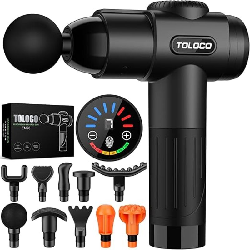 TOLOCO Massage Gun, Deep Tissue Back Massage for Athletes