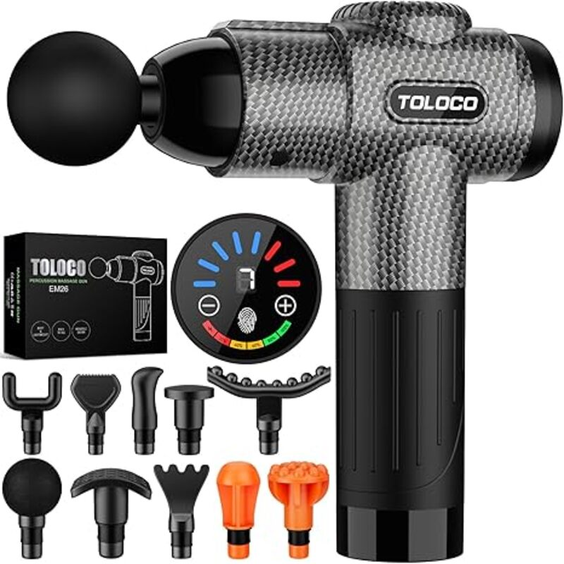 TOLOCO Massage Gun, Deep Tissue Back Massage for Athletes