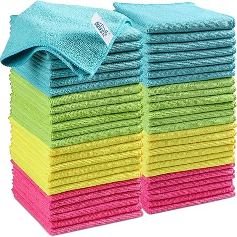 HOMEXCEL Microfiber Cleaning Cloth, 50 Pack Cleaning Rags,