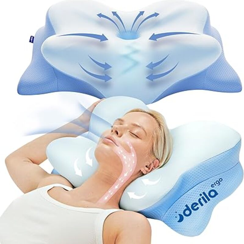 Derila Ergo Cervical Neck Pillow for Sleeping Pillow Contour