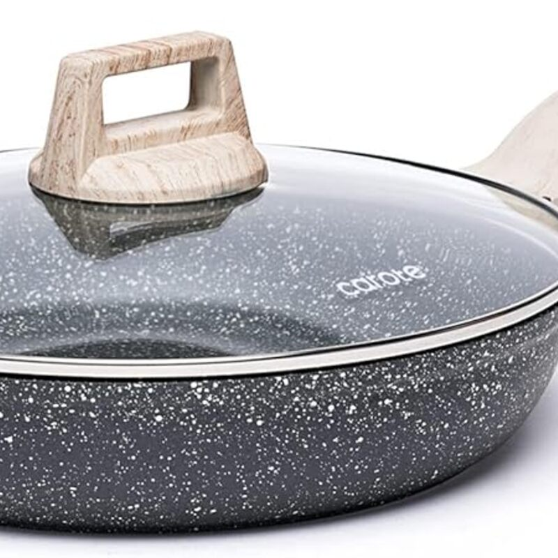 CAROTE Non Stick Frying Pan Skillet, Nonstick Granite Fry