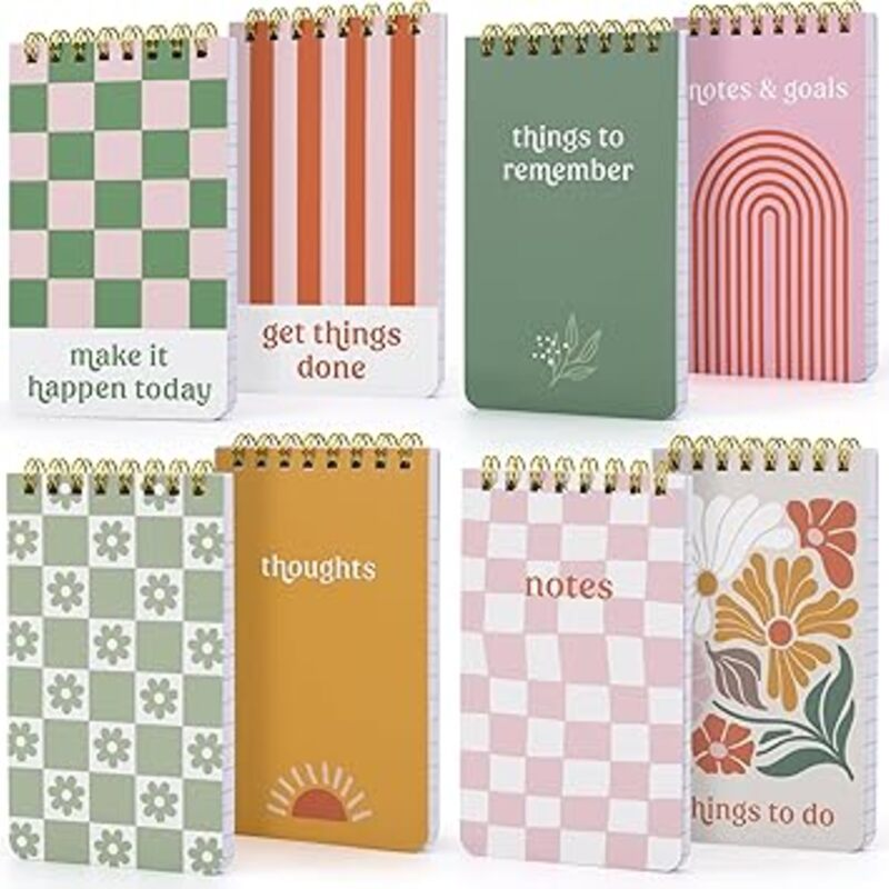 ZICOTO Aesthetic Pocket Notebooks Set Of 8 - Small 3x5