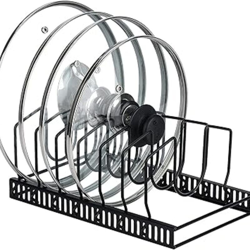 Toplife Pot Lids Organizer Rack for Cabinet