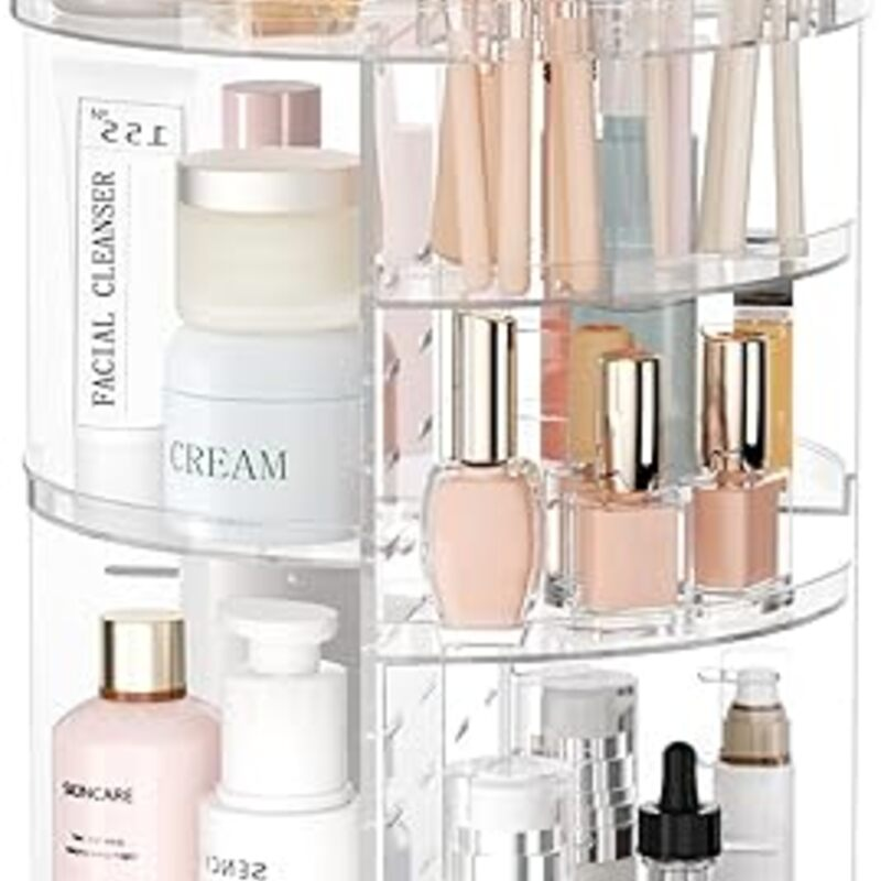 Rotating Makeup Organizer, DIY 8 Adjustable Layers