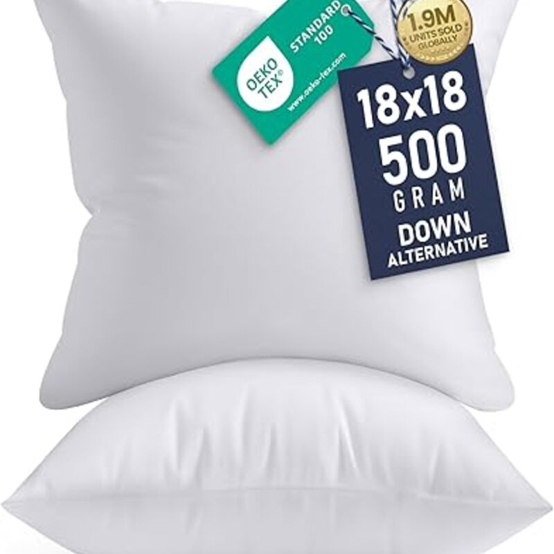 Utopia Bedding 18x18 Pillow Inserts, Set of 2, White –