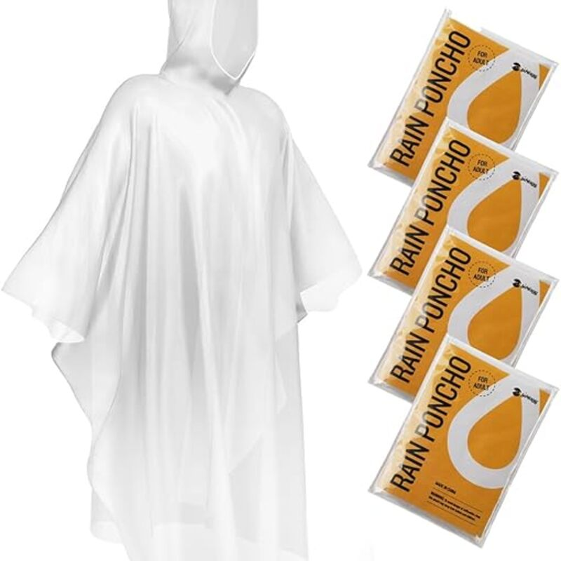 SaphiRose Disposable Rain Ponchos Emergency Clear Poncho