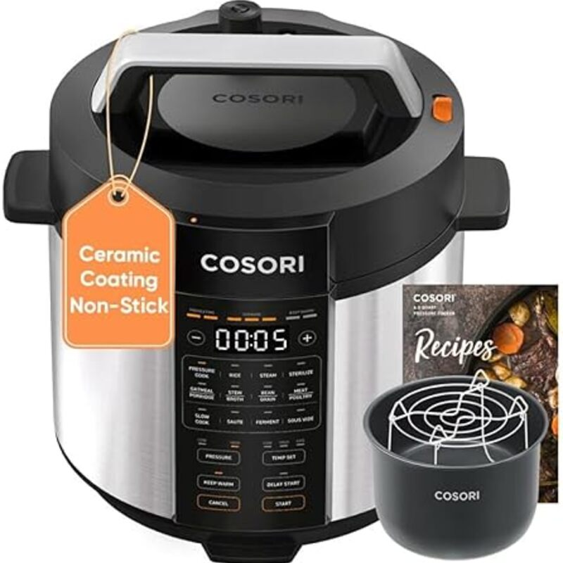 COSORI Pressure Cooker 6QT, Stainless Steel, 9-in-1 Multi