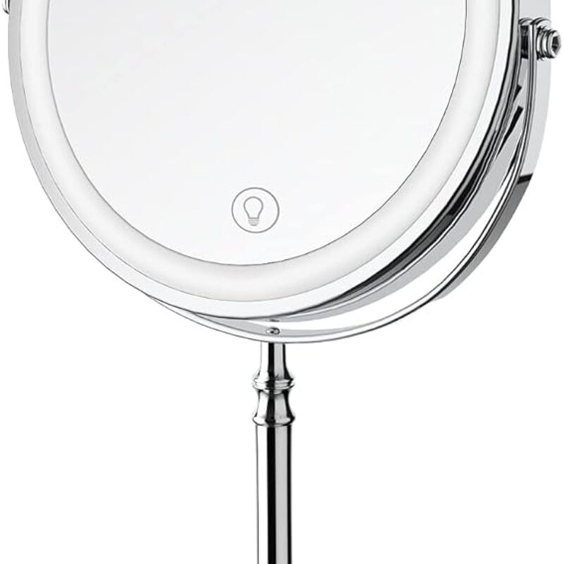 Lighted Makeup Mirror, 3000 mAh Rechargeable Double Sided
