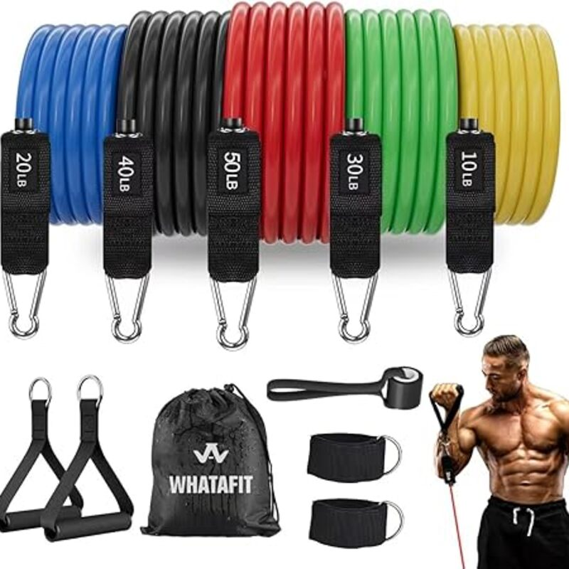 WHATAFIT Resistance Bands, Exercise Bands，Resistance Bands