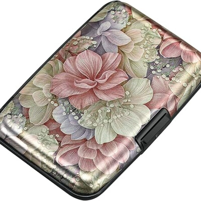 ELFISH Mini RFID Aluminum Wallet Credit Cards Holder