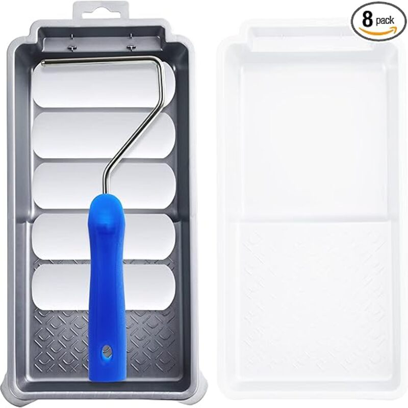 Mister Rui 4 Inch Foam Paint Roller Kit, 8 Pack - Mini