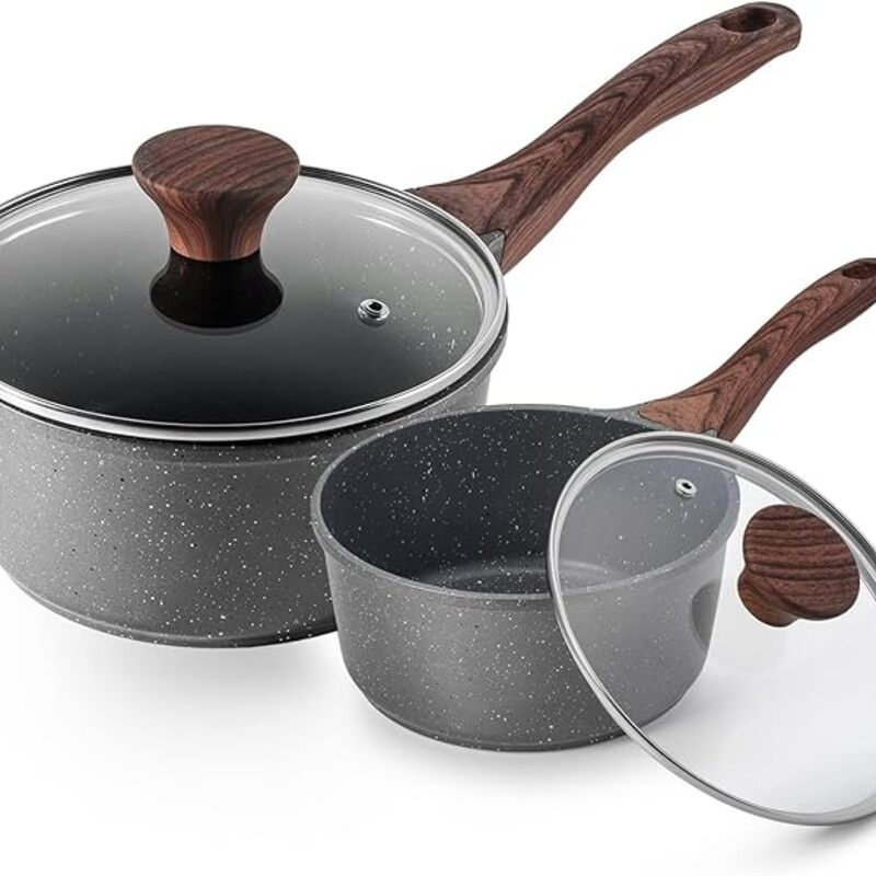SENSARTE Nonstick Sauce Pan with Lid Saucepan Set, Swiss