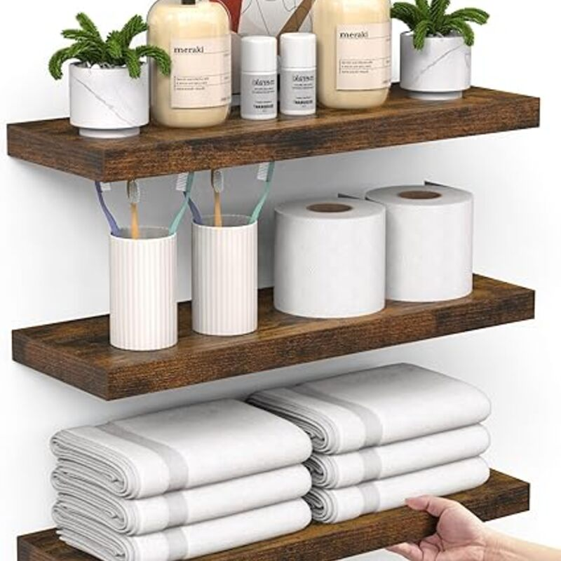 BAYKA Floating Shelves Bathroom for Wall – Shelf Over Toilet