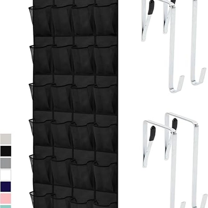 GORILLA GRIP Over the Door Shoe Organizer, 24 Large