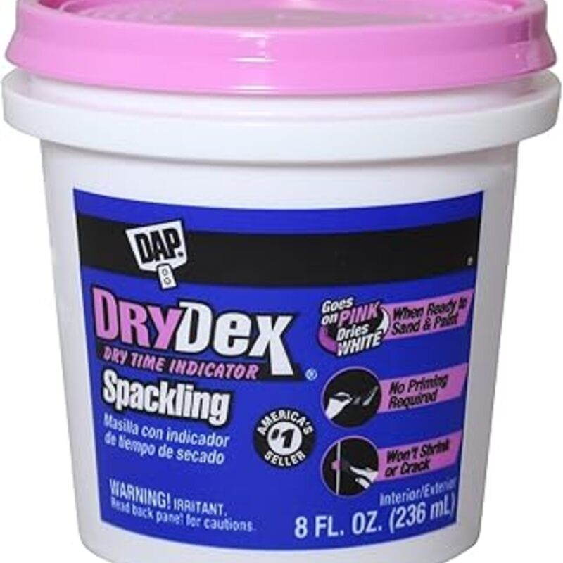 Dap 12328 DryDex Spackling Interior/Exterior, 1/2-Pint ,