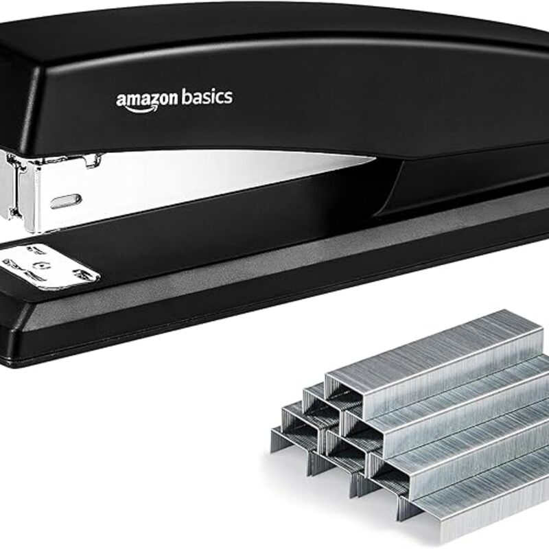 Amazon Basics Stapler with 1000 Staples, Office Stapler,