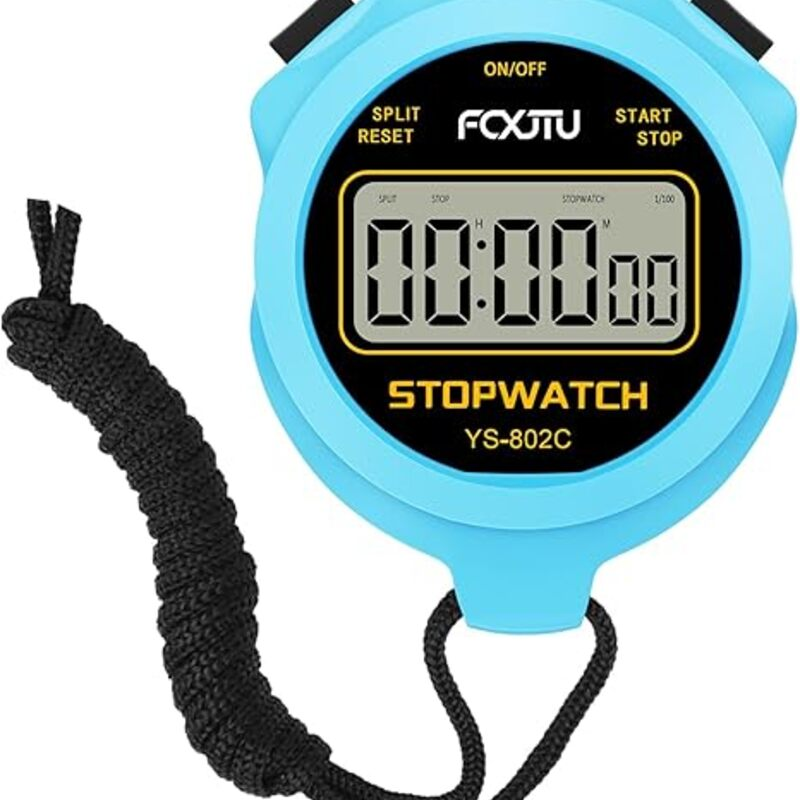 FCXJTU Digital Simple Stopwatch Timer, No Bells, No Alarm,