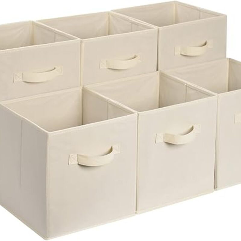 Amazon Basics Collapsible Fabric Storage Cube Bins Organizer